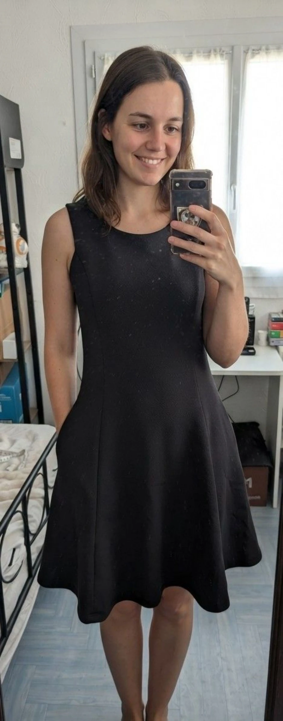 Magnificent black skater short dress – Actuelle brand – photo 10